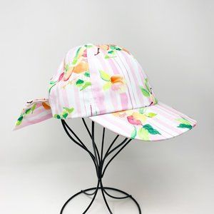 Millymook Girls Pink and White Stripe Ball Cap with Bow Size 54cm